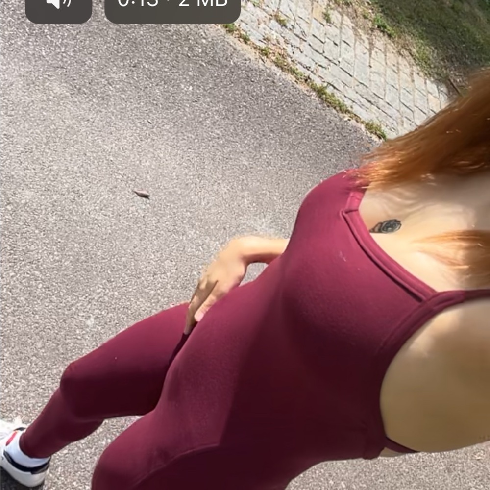 Burgundy Sleeveless Jumpsuit